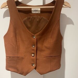 Aritzia wilfred desire vest - size 6 brown